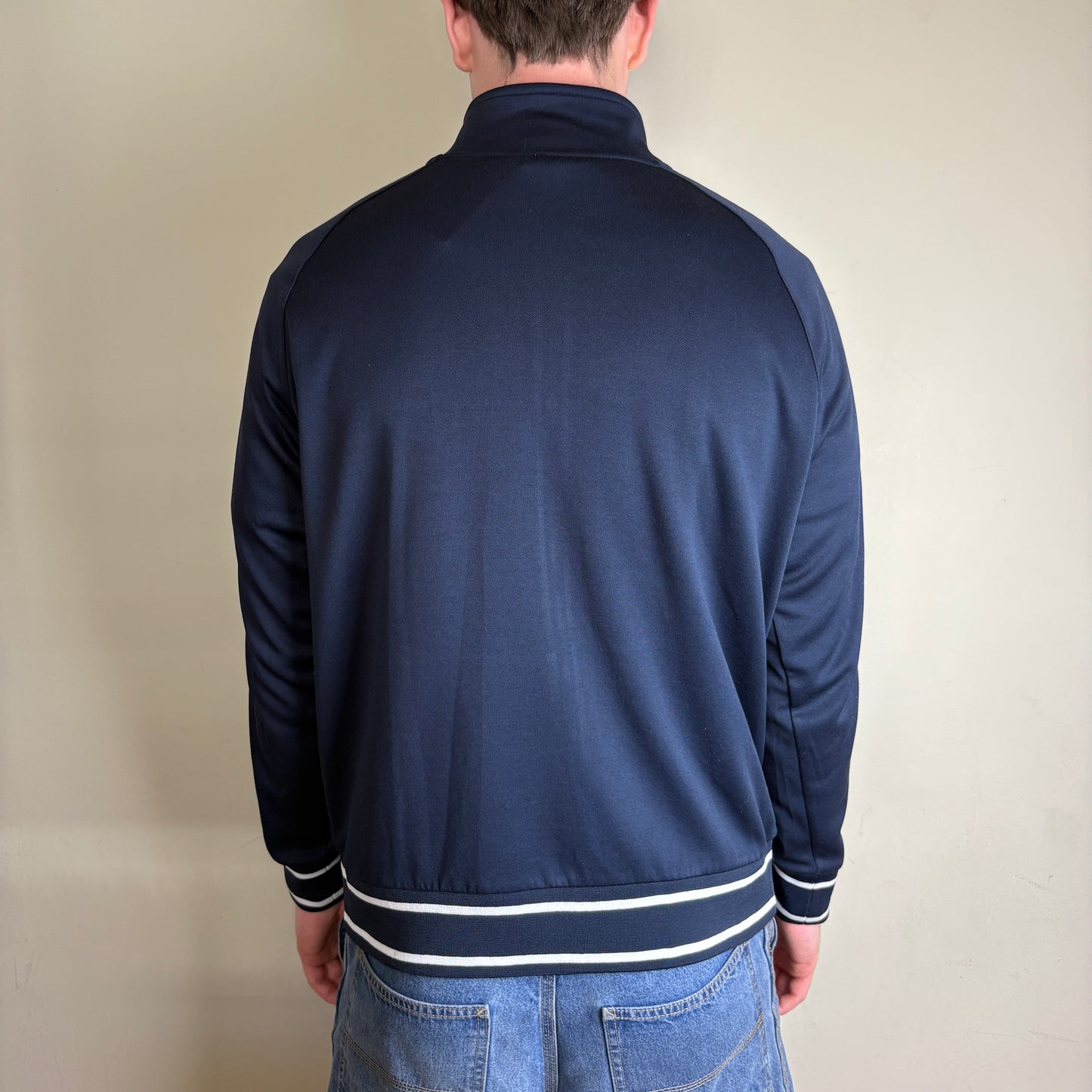 Vintage Nike y2k Swoosh Navy Track Jacket - L