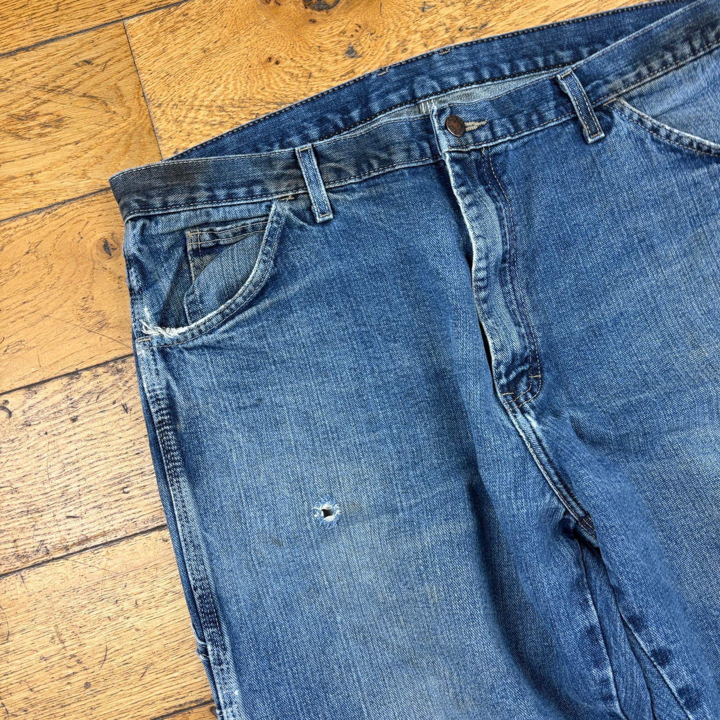 Vintage Dickies Blue Workwear Carpenter Baggy Jeans - 38