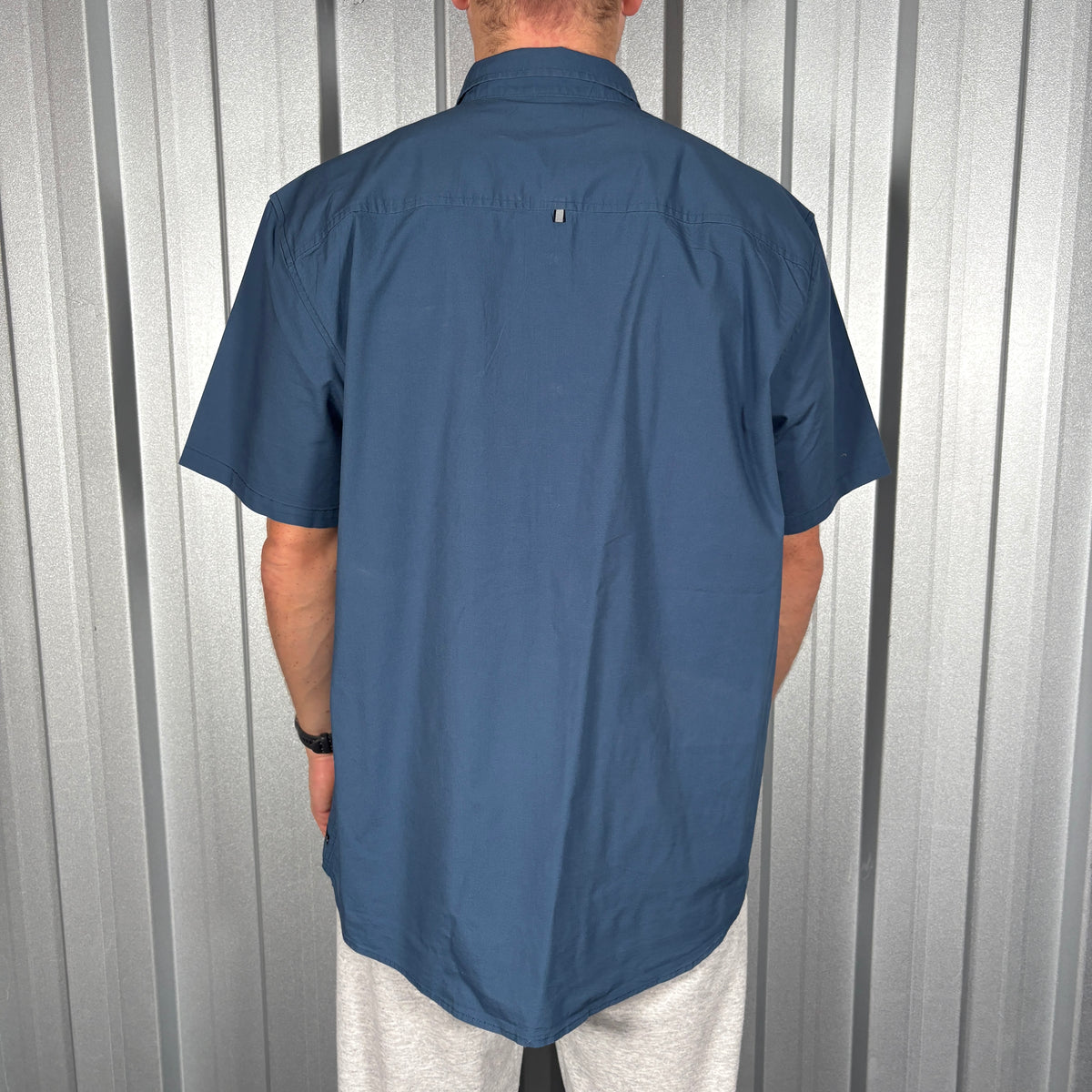 Oakley Blue Stripe Short Sleeve Shirt - 2XL