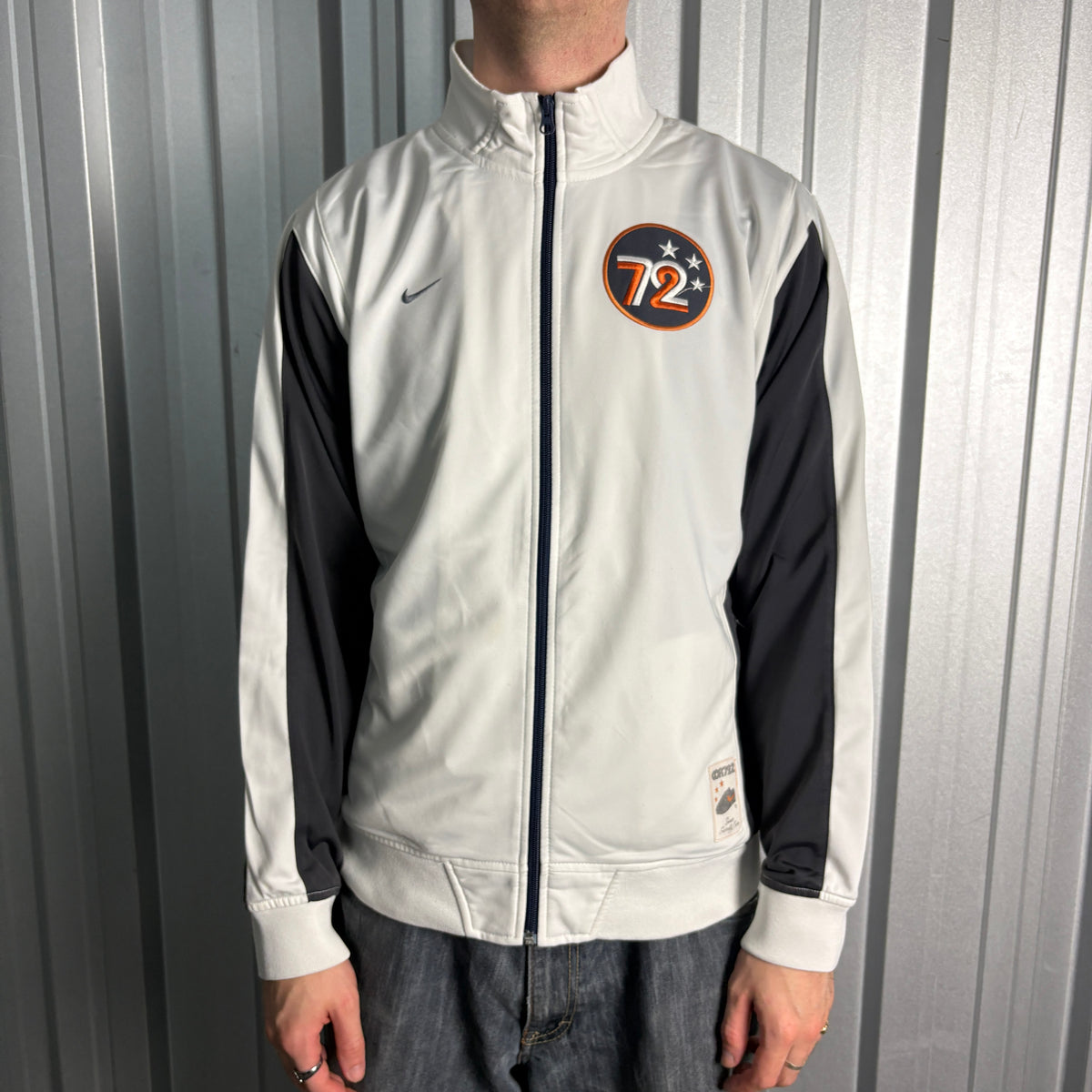 Nike Cortez Y2K White Grey Track Jacket - L