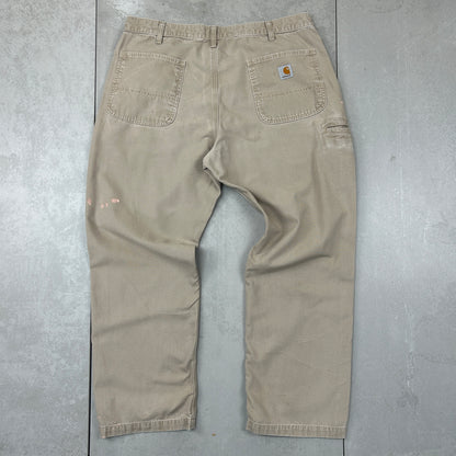 Vintage Carhartt Brown Workwear Carpenter Baggy Trousers - 38