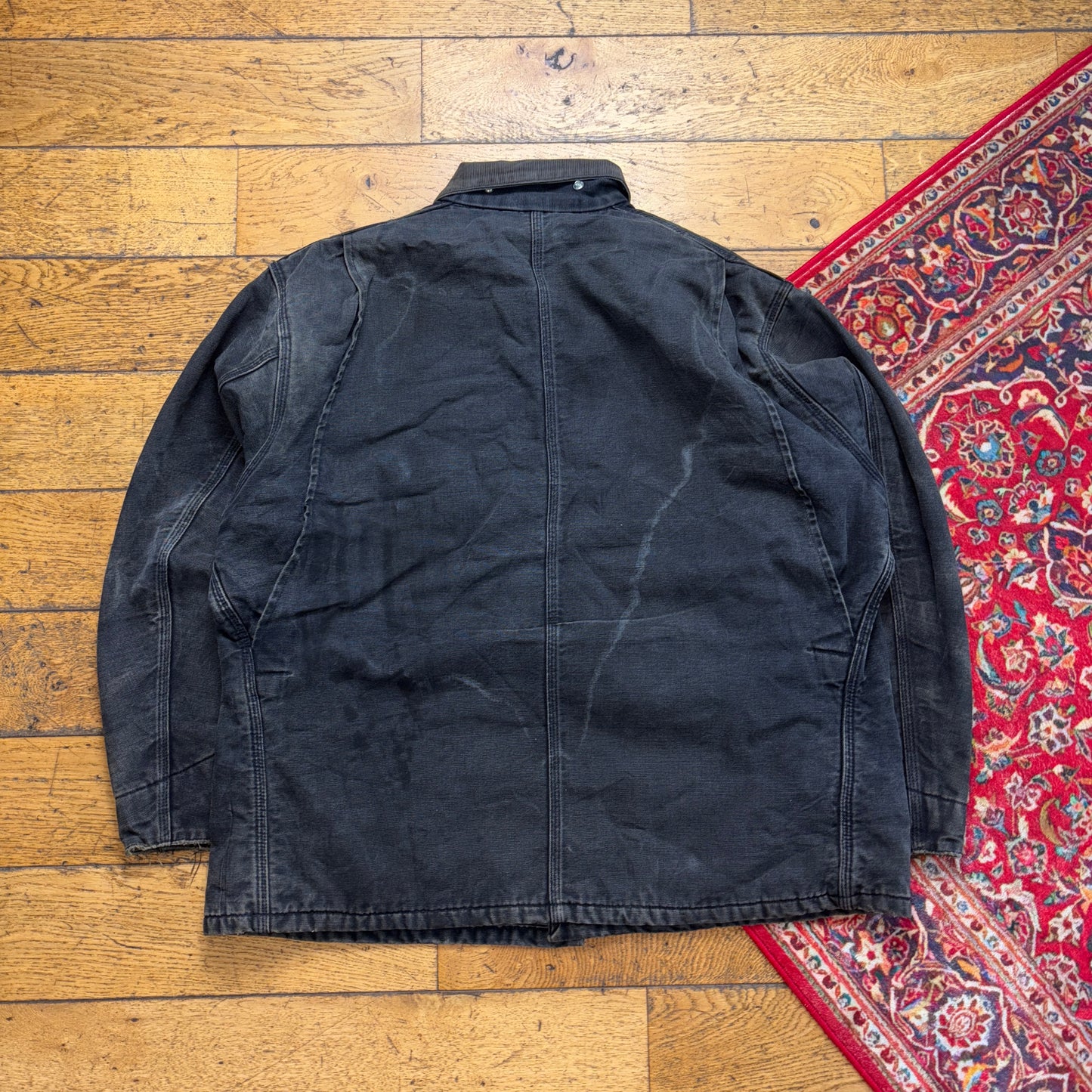 Vintage 1998 Carhartt Black Michigan Chore Workwear Jacket - 2XL