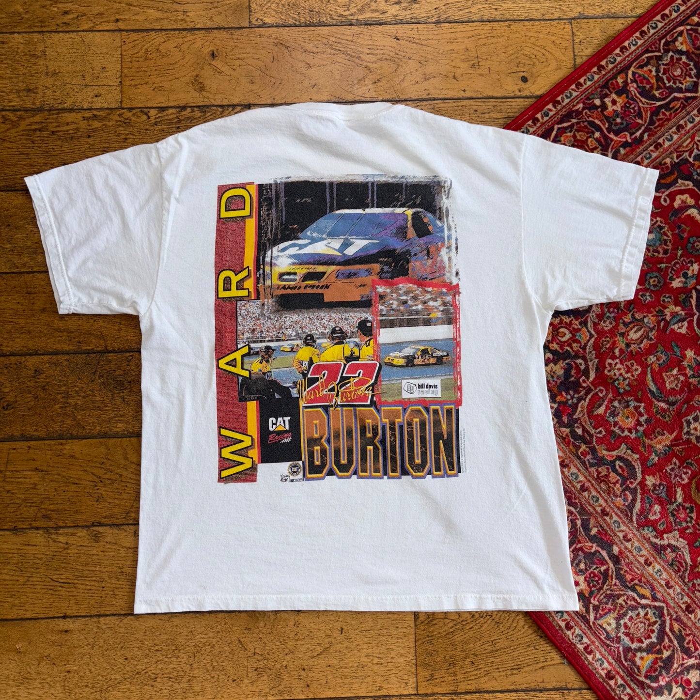 Vintage White Nascar Graphic T-Shirt - XL