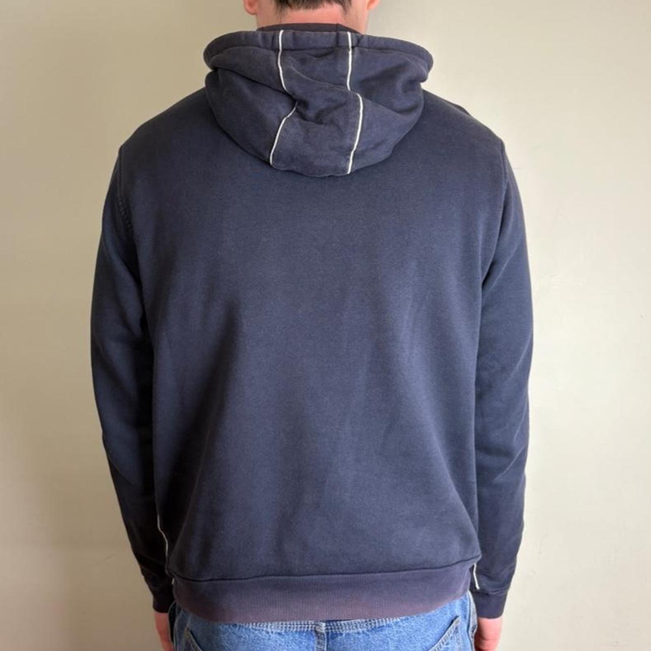 Vintage Lacoste Embroidered Navy Hoodie Sweatshirt - S