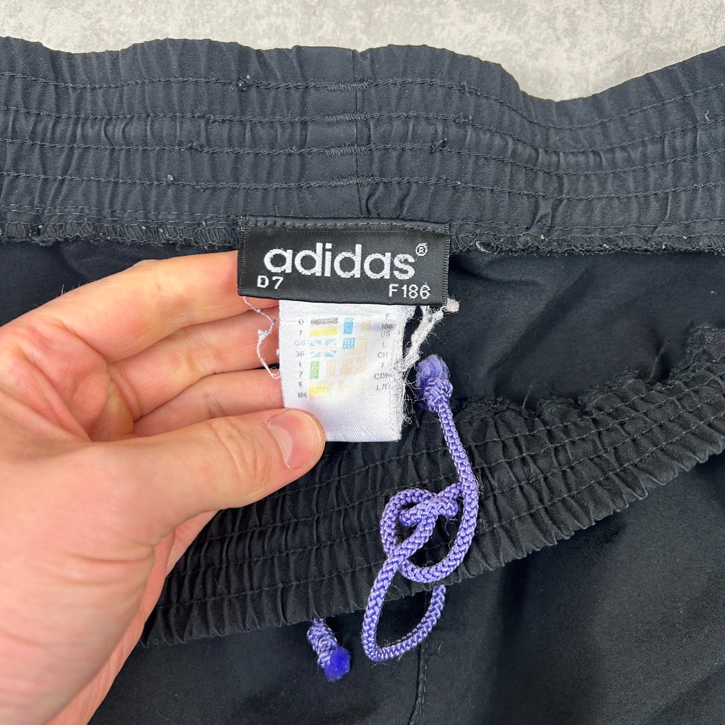 Vintage Adidas Black Baggy Tracksuit Sweatpants Track Pants Bottoms - L