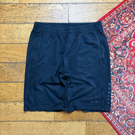 Vintage Oakley Black Joggers Baggy Sweat Shorts Jorts - 46