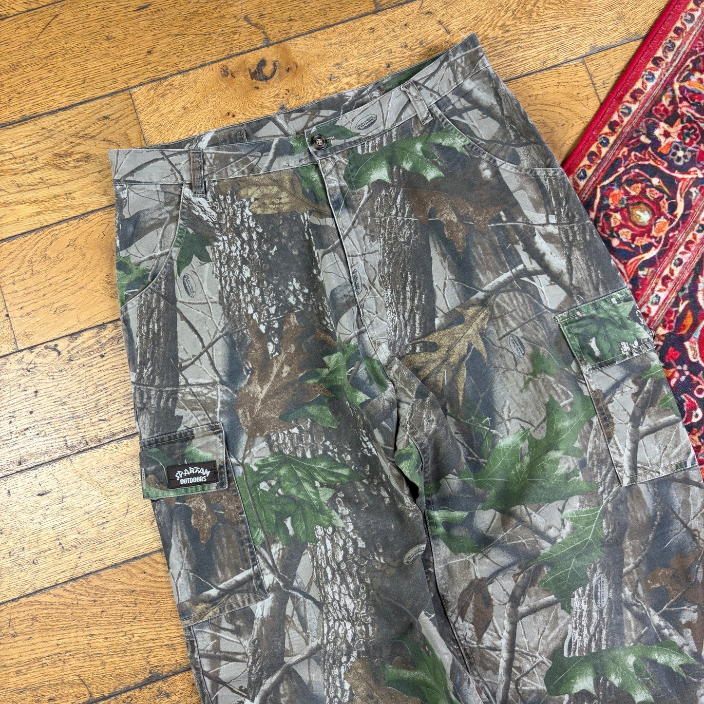 Vintage Real Tree Camo Green Hunting Workwear Trousers - 34