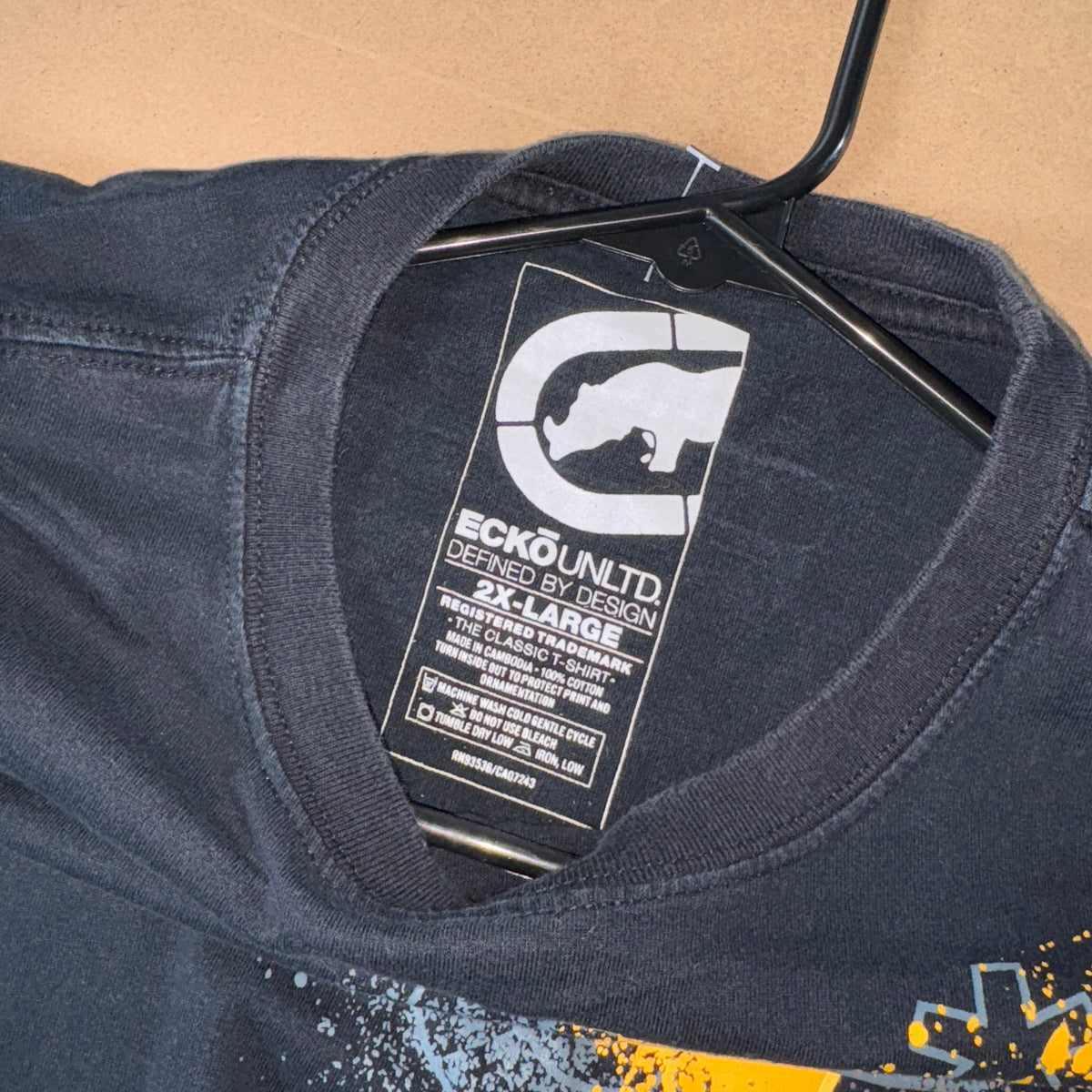 Ecko Unltd Black Hip Hop Y2K Graphic T Shirt - L
