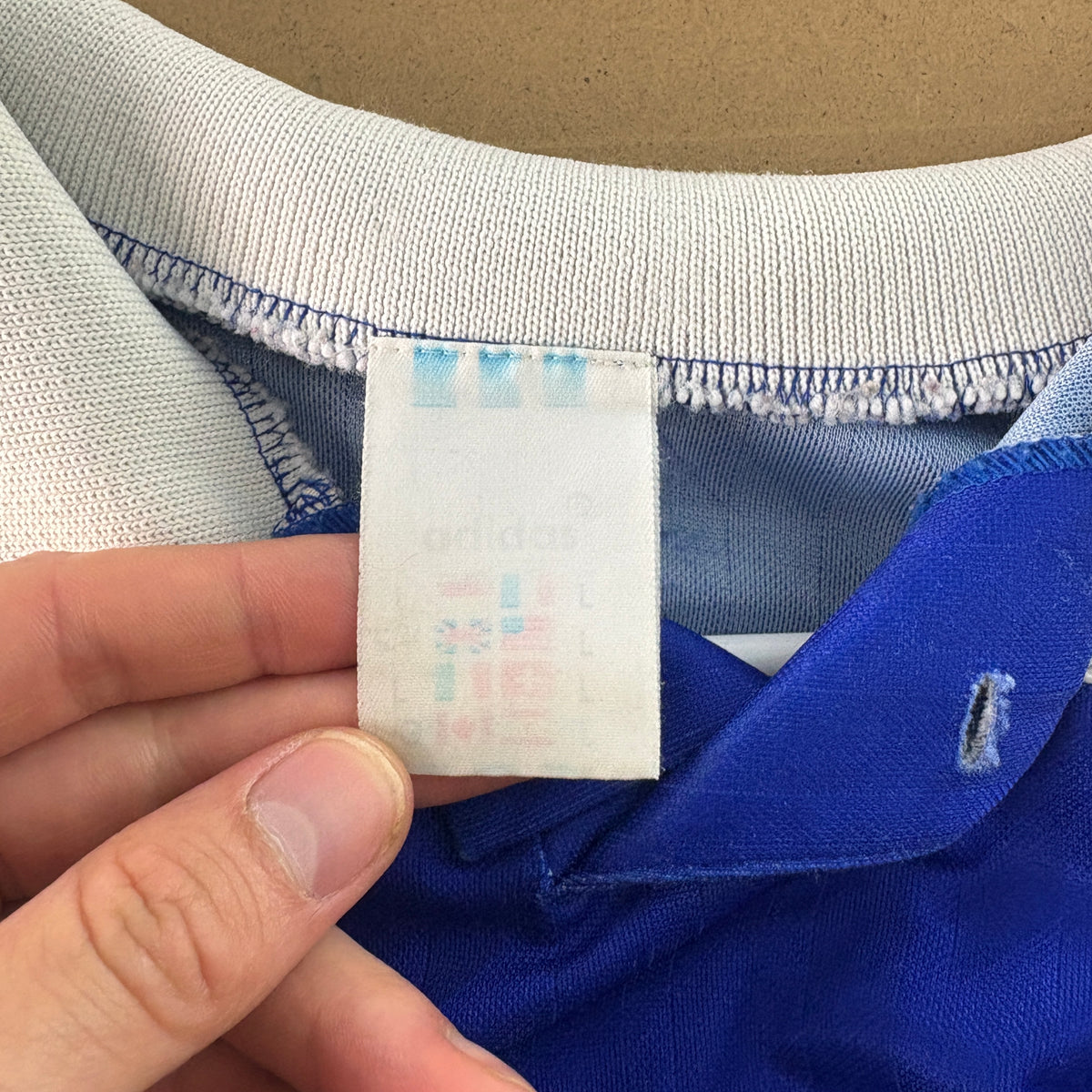 Vintage Adidas 90s Blue Polo Shirt - L