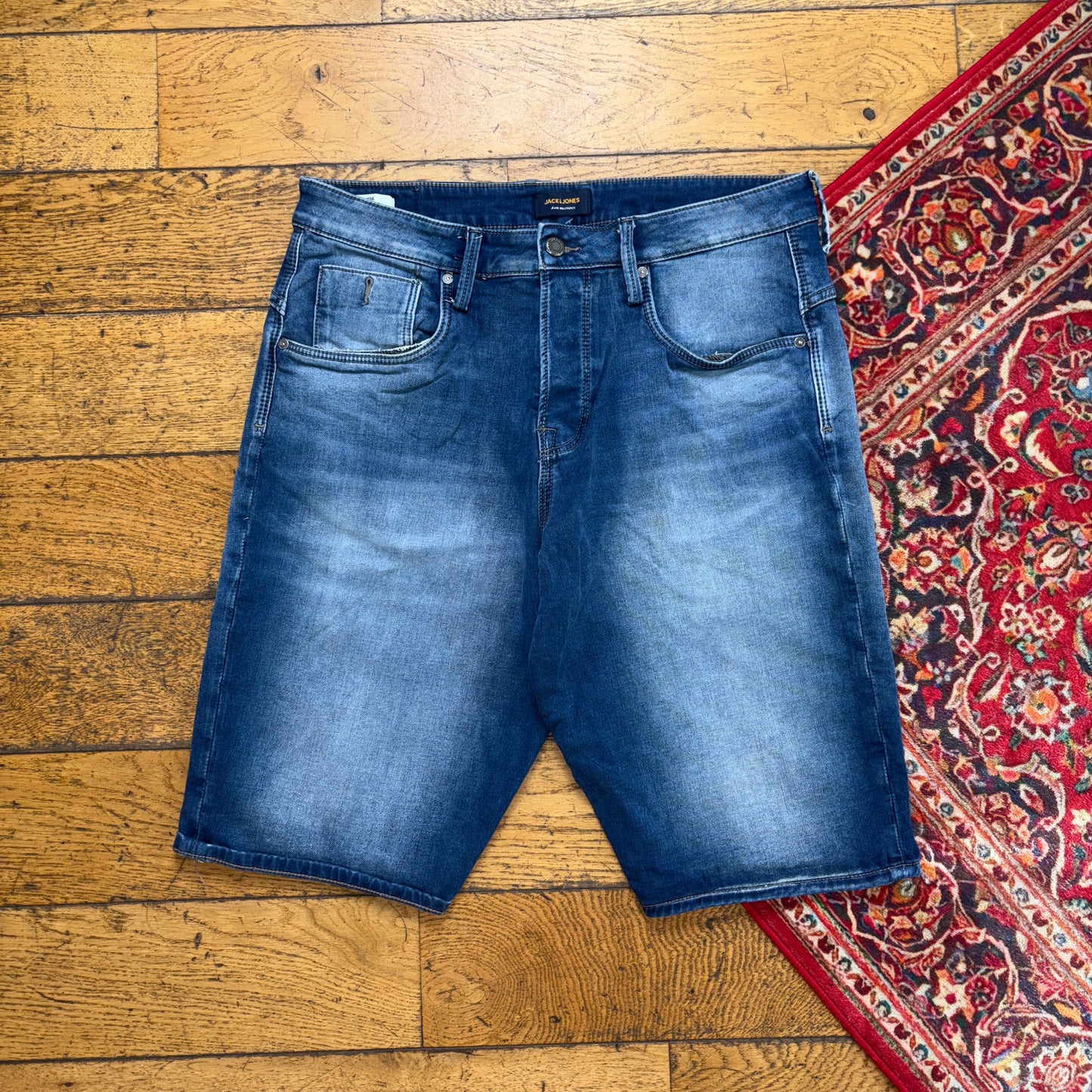 Vintage Jack and Jones Blue Denim Shorts - 36