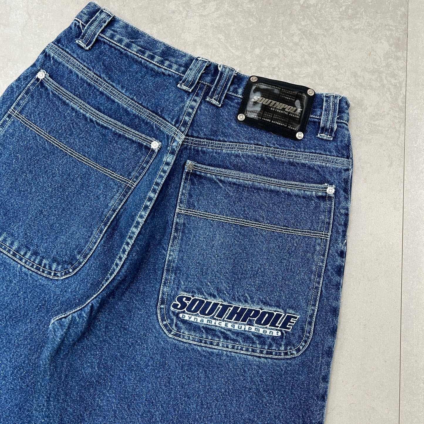 Vintage Southpole Embroidered Hip Hop Baggy Blue Shorts Jorts - 30