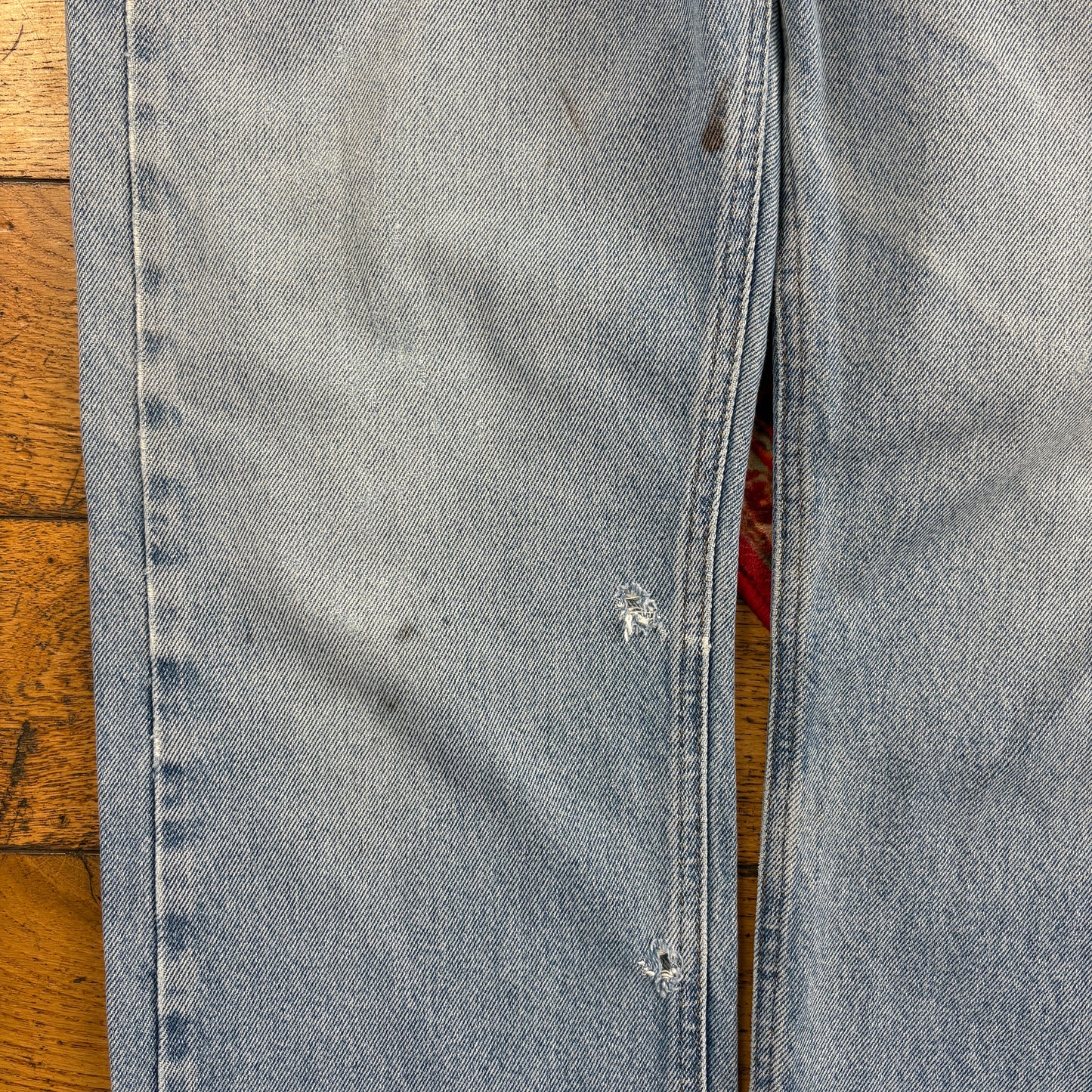 Vintage Carhartt Workwear Carpenter Baggy Blue Jeans - 34