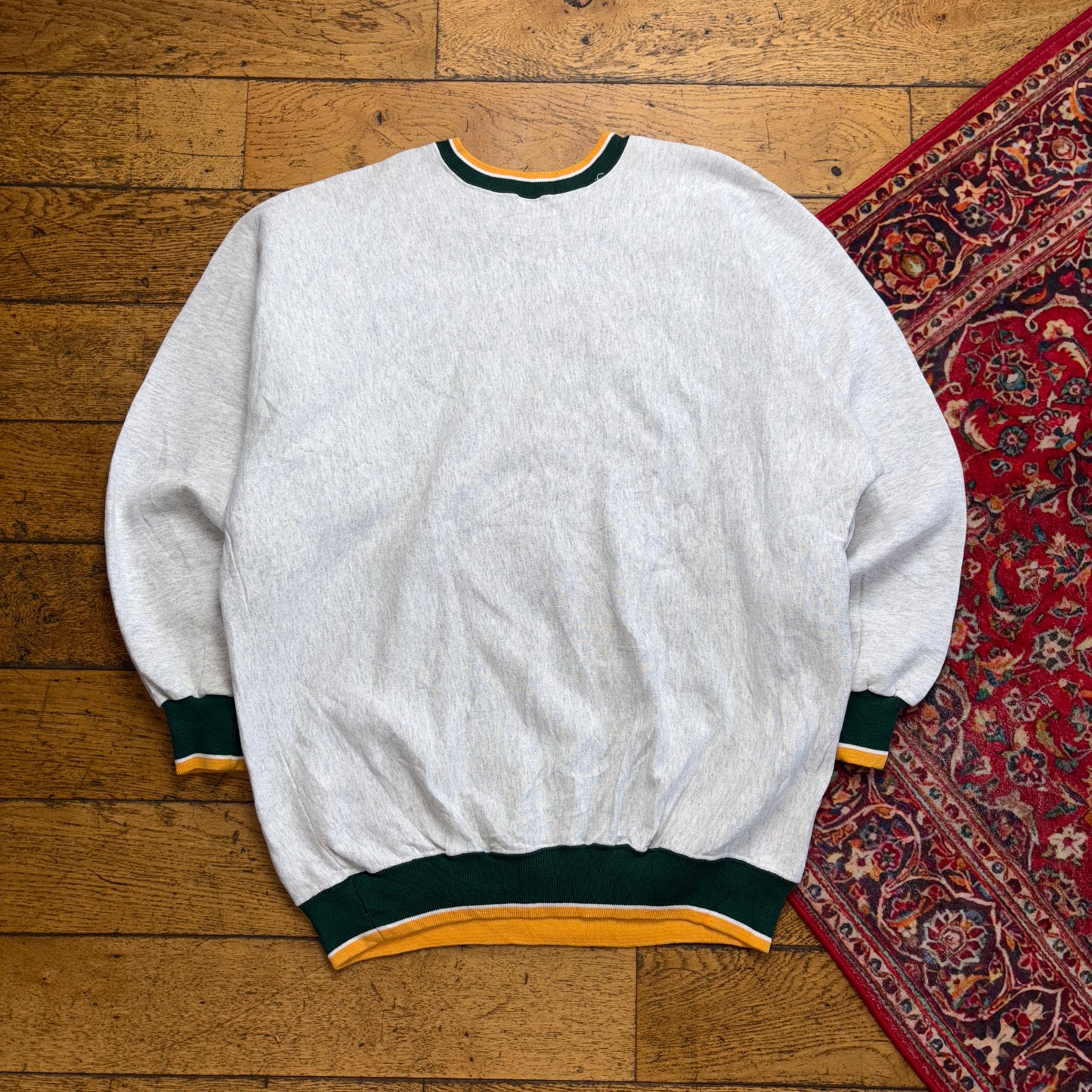 Vintage 90s NFL Packers Grey Embroidered Sweatshirt - L