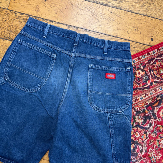 Vintage Dickies Workwear Carpenter Blue Baggy Jorts Shorts - 36