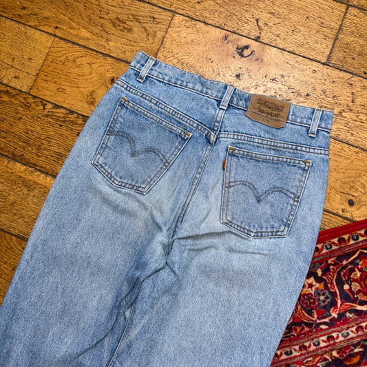 Vintage Levis 619 Orange Tab Straight Blue Denim Jeans - 30L