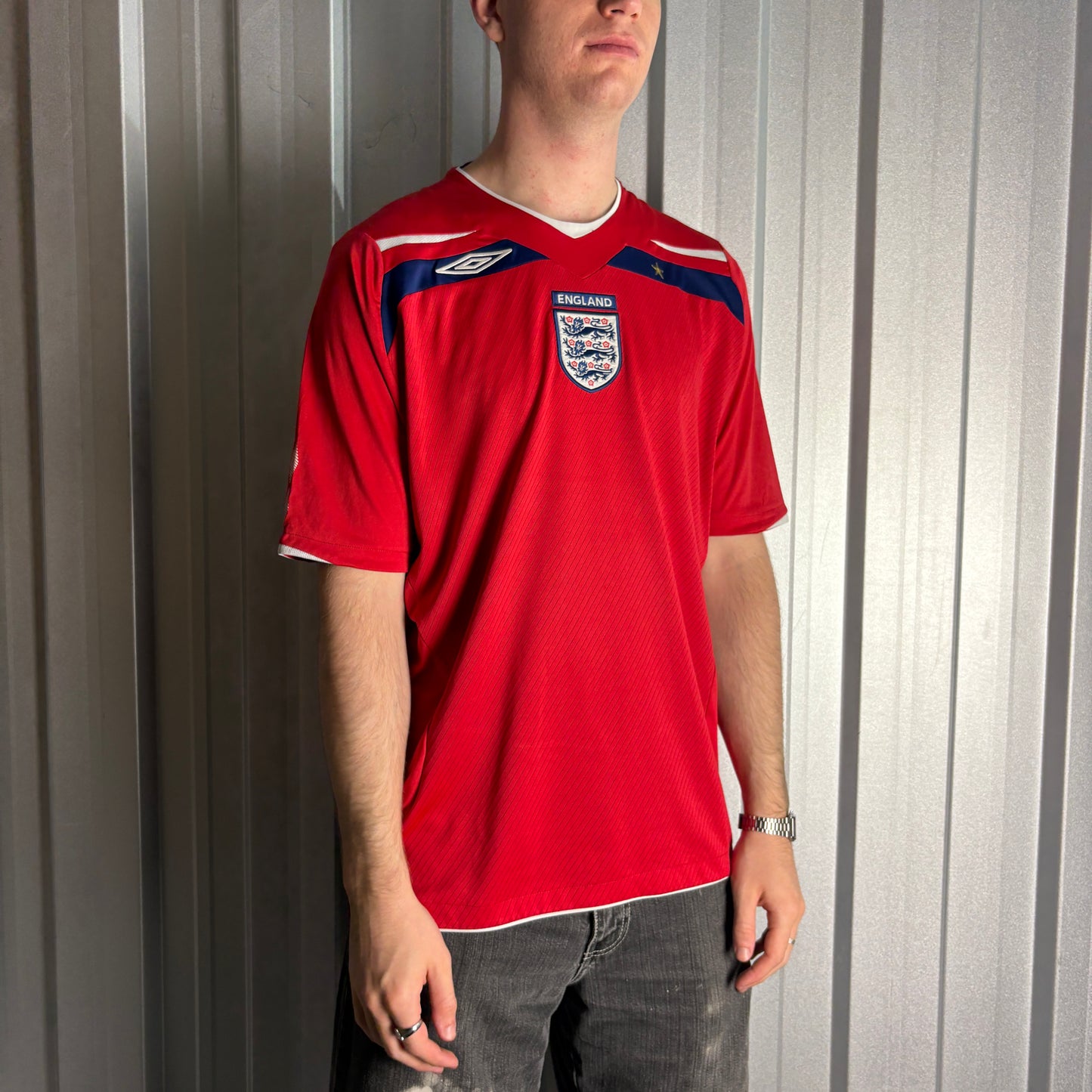 Vintage 08 Umbro Red England Football Shirt - XL