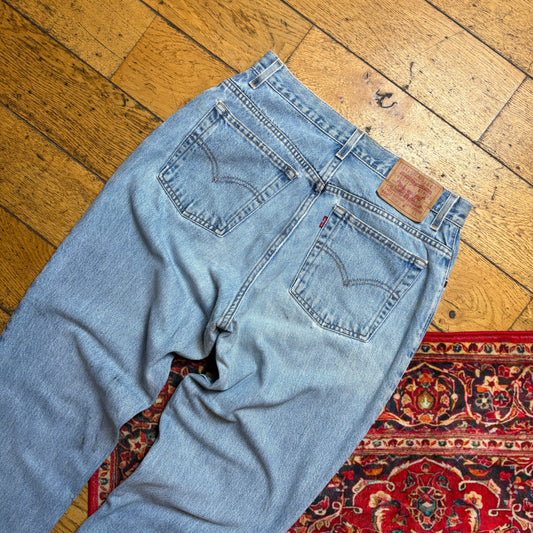 Vintage Levis 550 Womens Baggy Tapered Blue Denim Jeans - Size 12