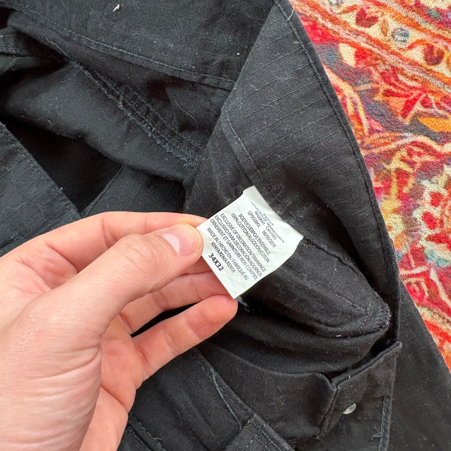 Vintage Dickies 874 Black Skate Trousers - 34