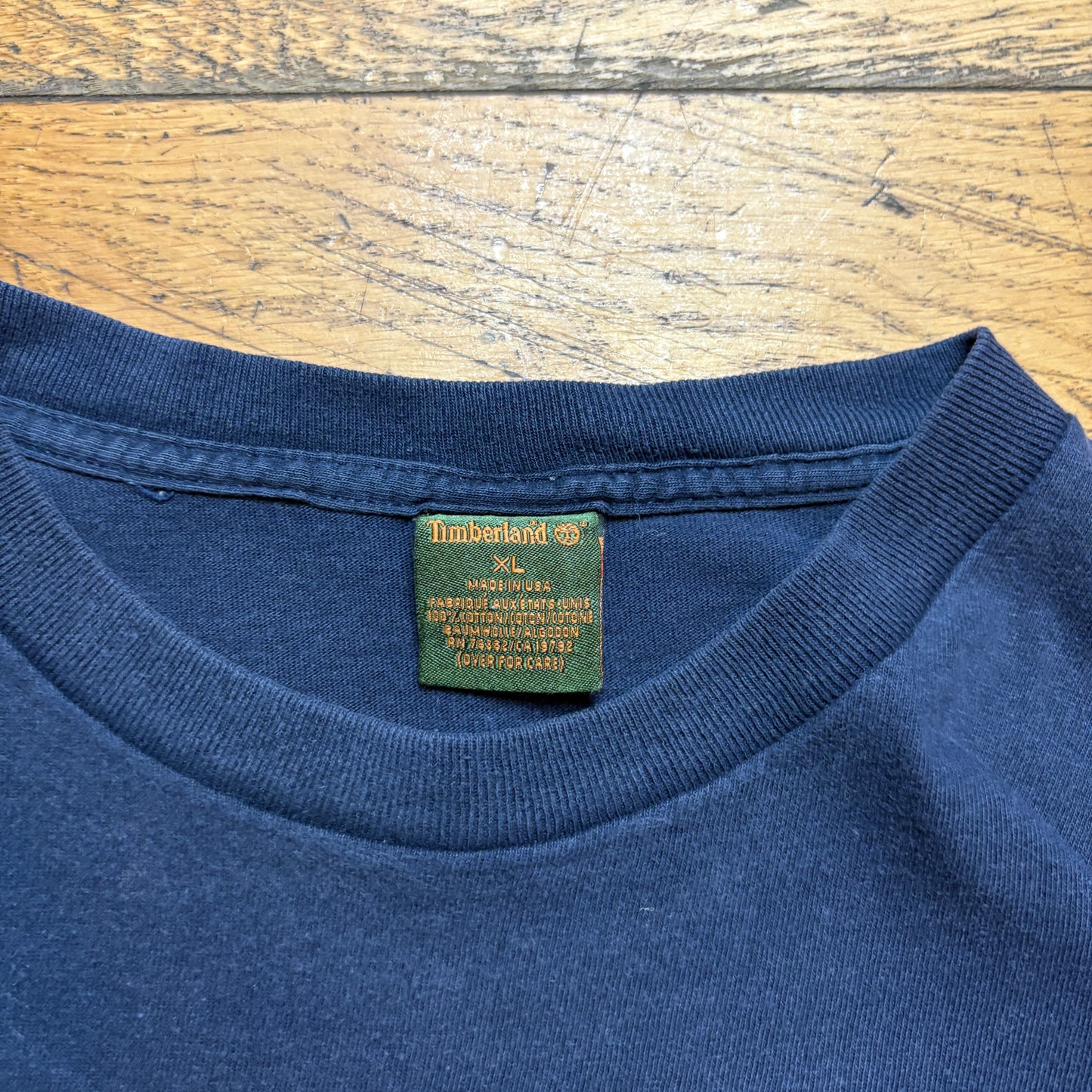 Vintage Timberland Navy Graphic T-Shirt - XL