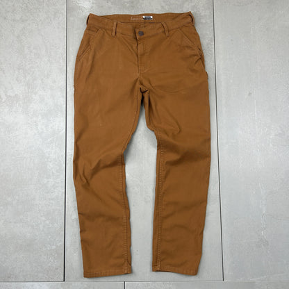 Vintage Carhartt Brown Workwear Carpenter Slim Trousers - 34