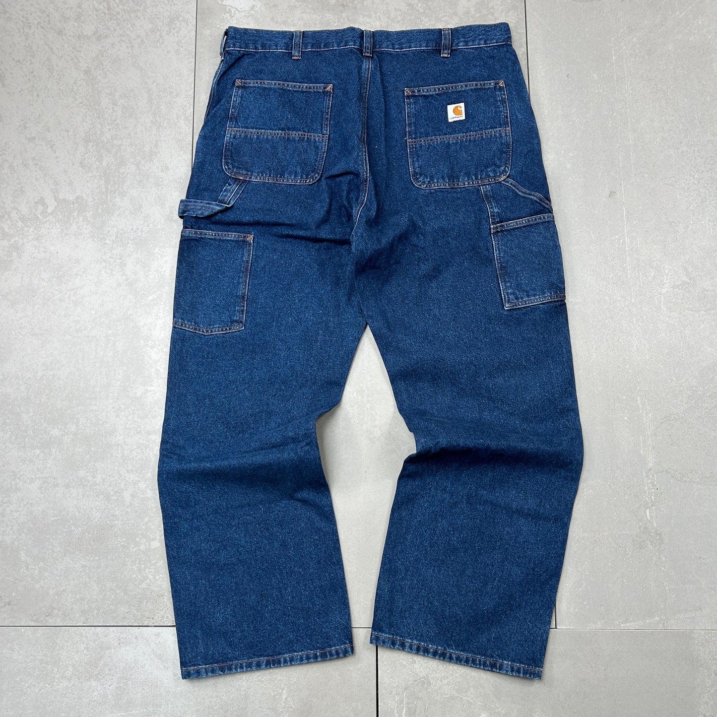 New Carhartt Double Knee Carpenter Baggy Blue Jeans - 40
