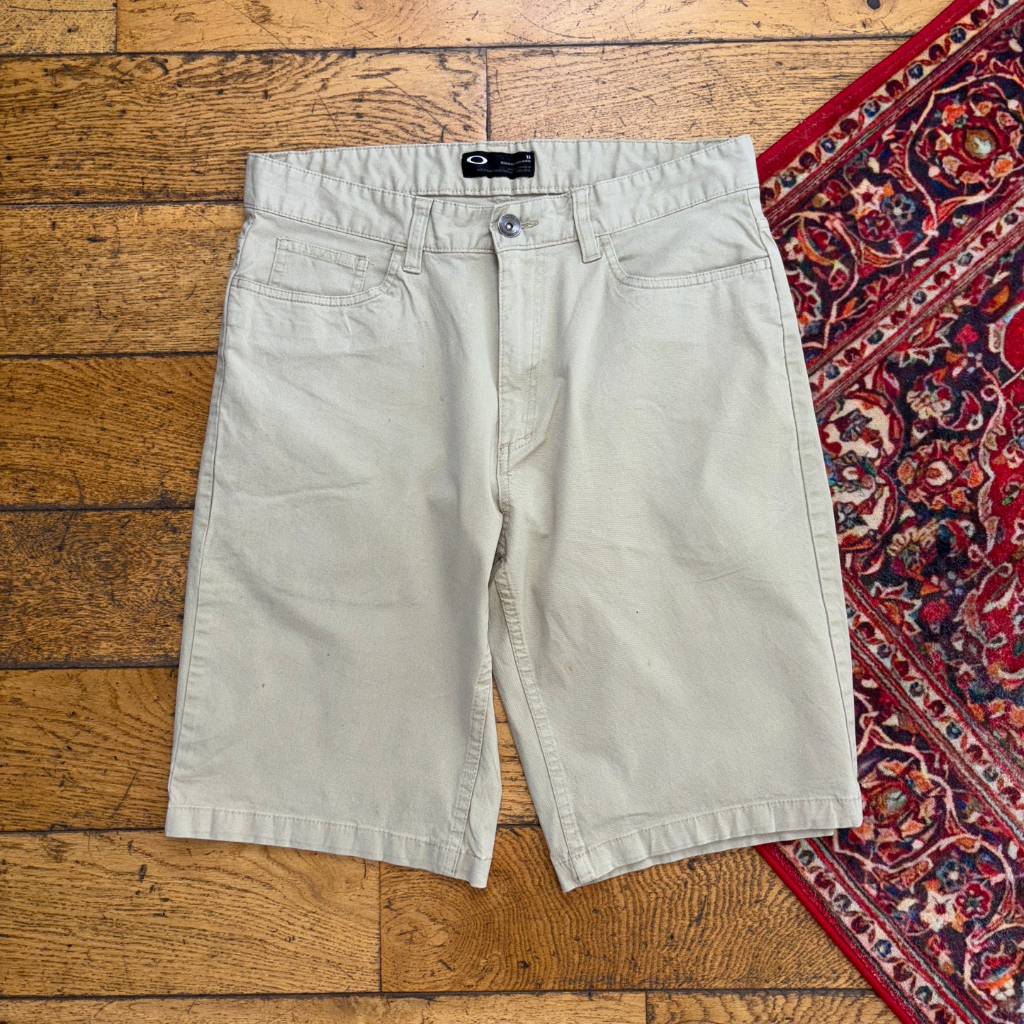 Vintage Oakley Cream Straight Shorts Jorts - 32