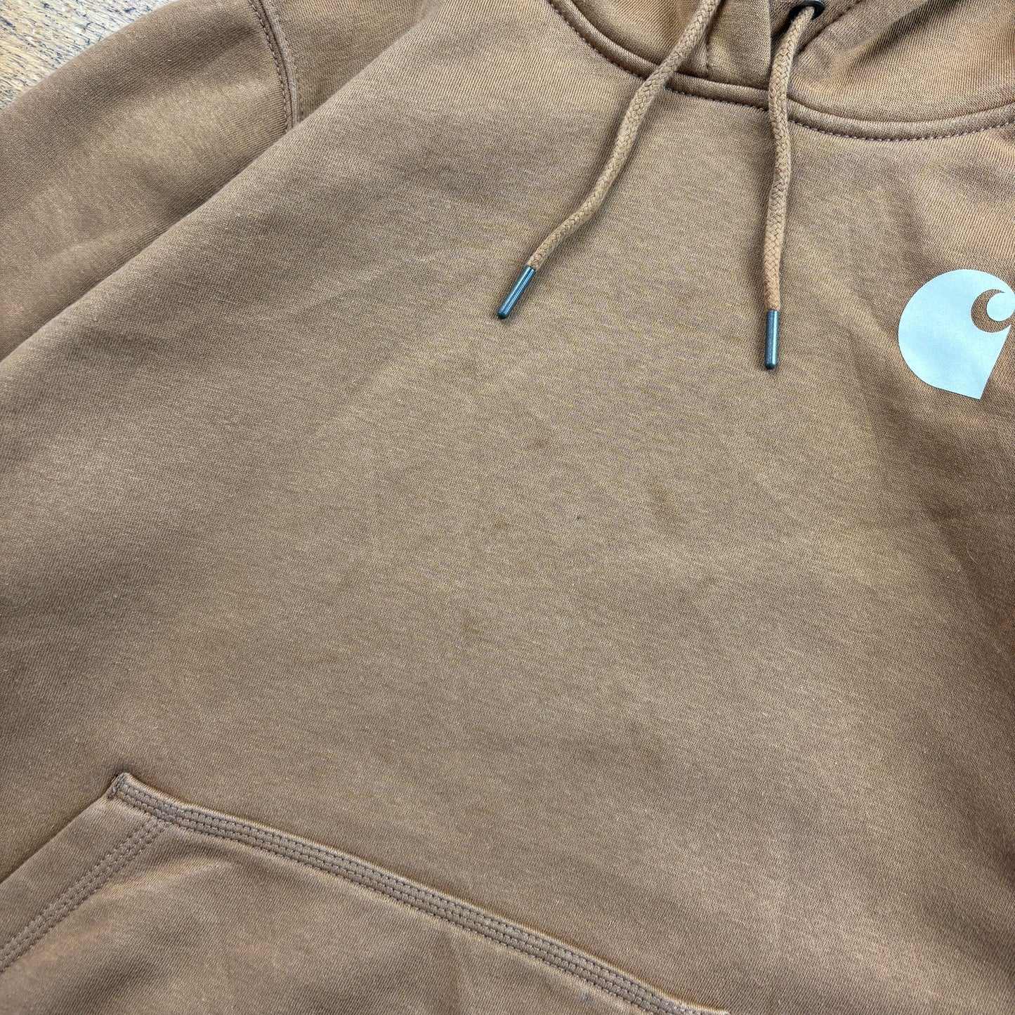 Vintage Carhartt Brown Hoodie Sweatshirt - L