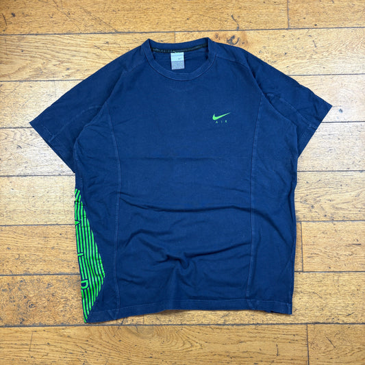 Vintage Nike Air Y2K Navy Swoosh T-Shirt - M
