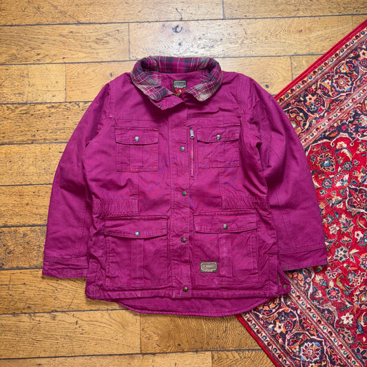 Vintage Pink Womens Workwear Carhartt Style Jacket - L