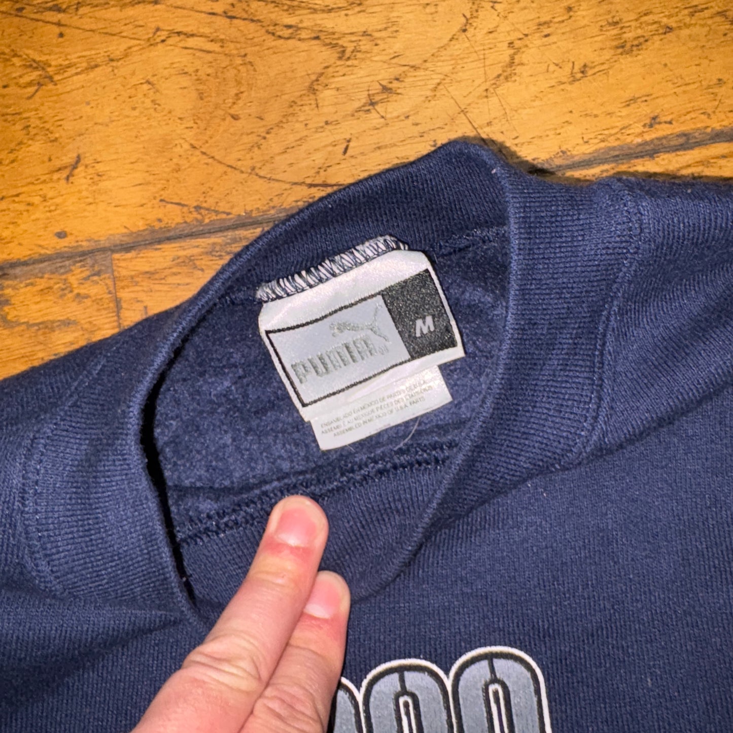 Vintage 2000 Puma MLB New York Yankees Navy Sweatshirt - M
