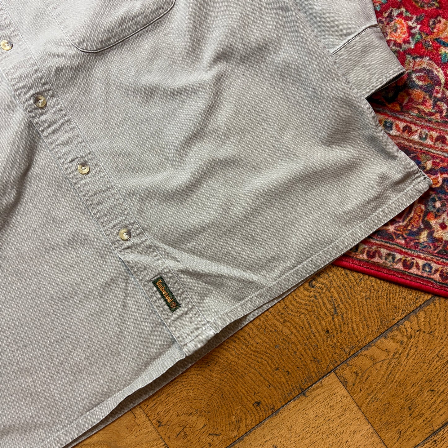 Vintage Timberland Green Cream Stone Shirt - 2XL