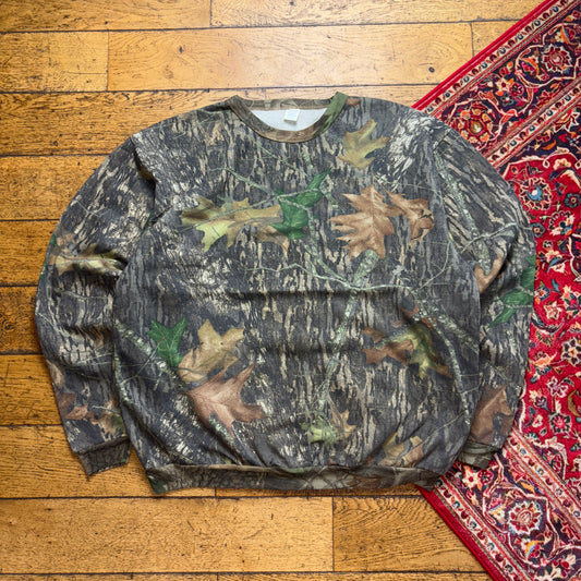 Vintage Realtree Camo Green Sweatshirt - 2XL