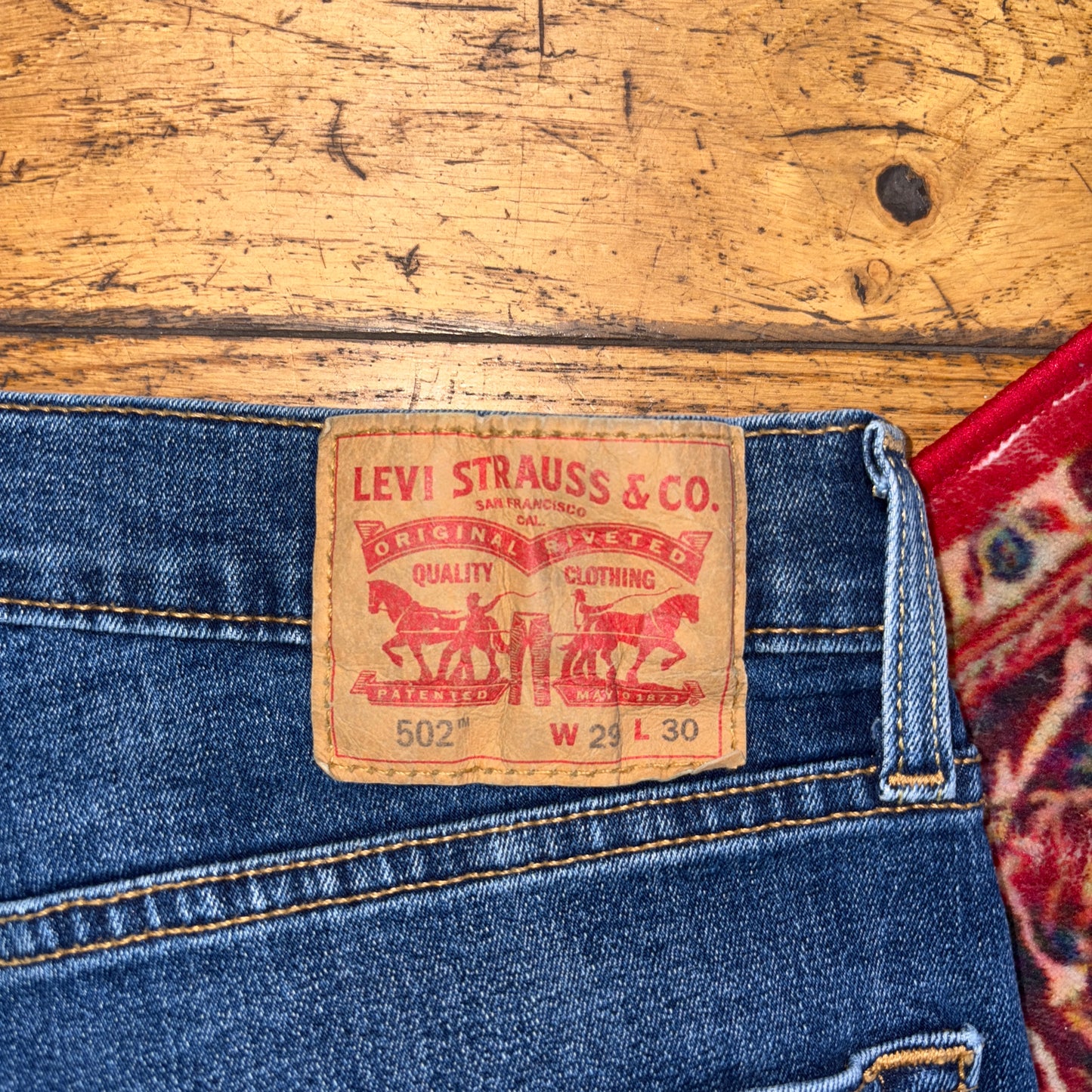 Vintage Levis 502 Straight Blue Denim Shorts - 29