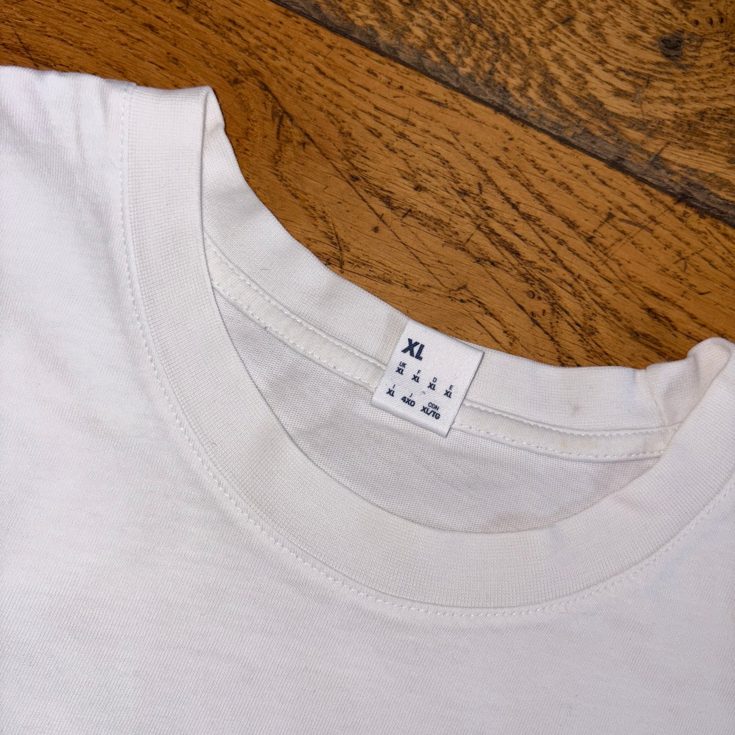 Vintage White Reebok Spellout Graphic T-Shirt - XL