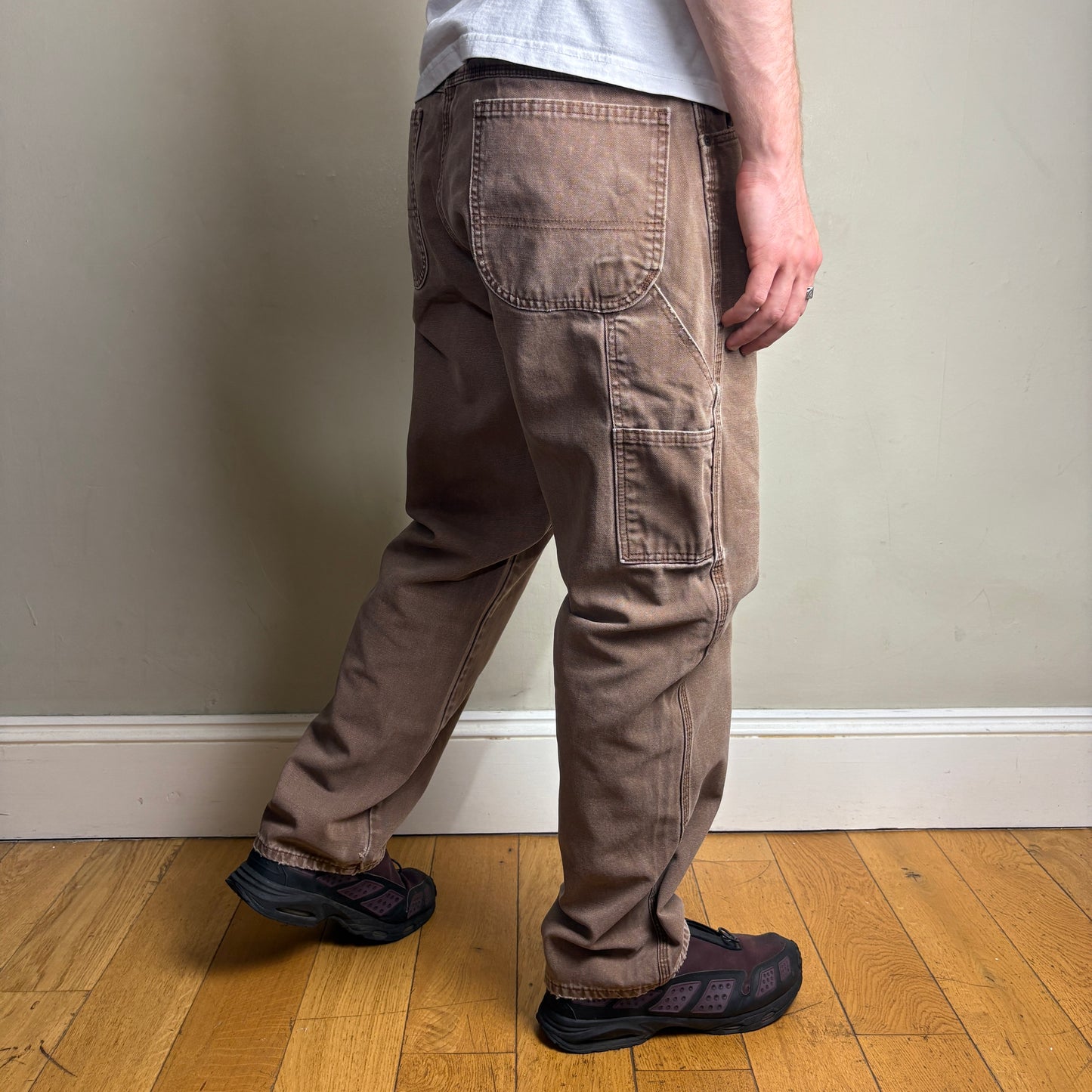 Vintage Dickies Brown Workwear Carpenter Baggy Trousers - 36R