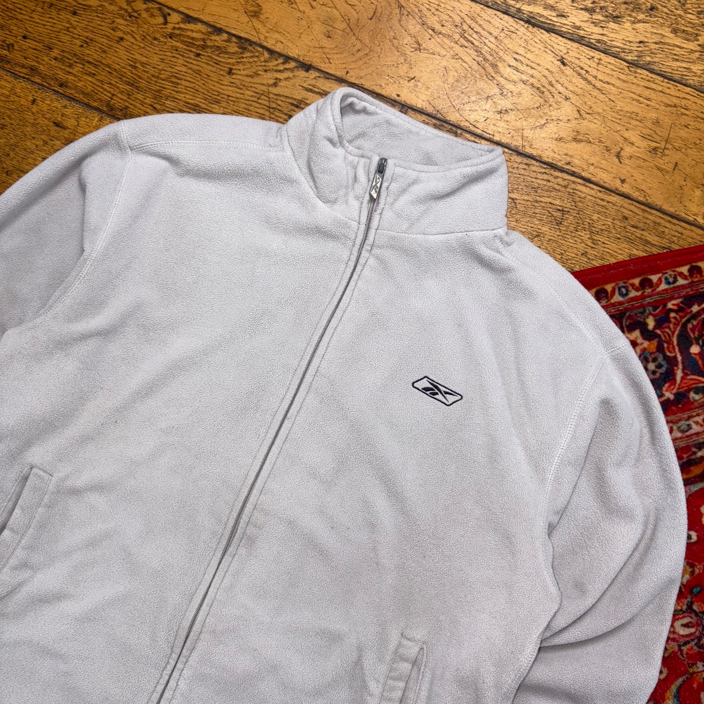 Vintage Reebok Grey Embroidered Fleece Sweatshirt - L