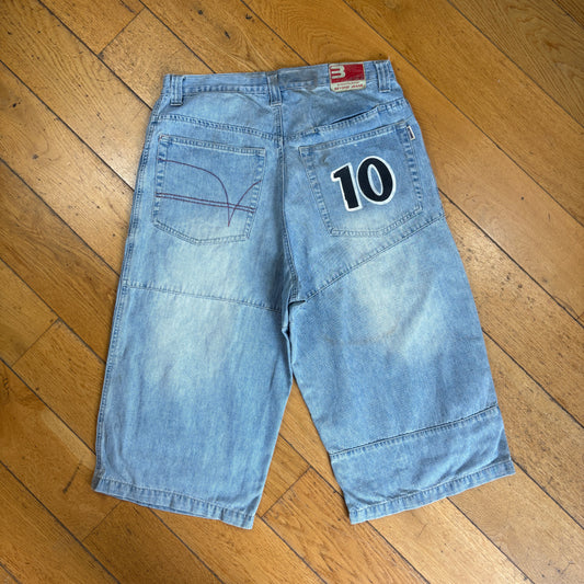 Vintage Beyond Hip Hop Blue Baggy Shorts Jorts - 34
