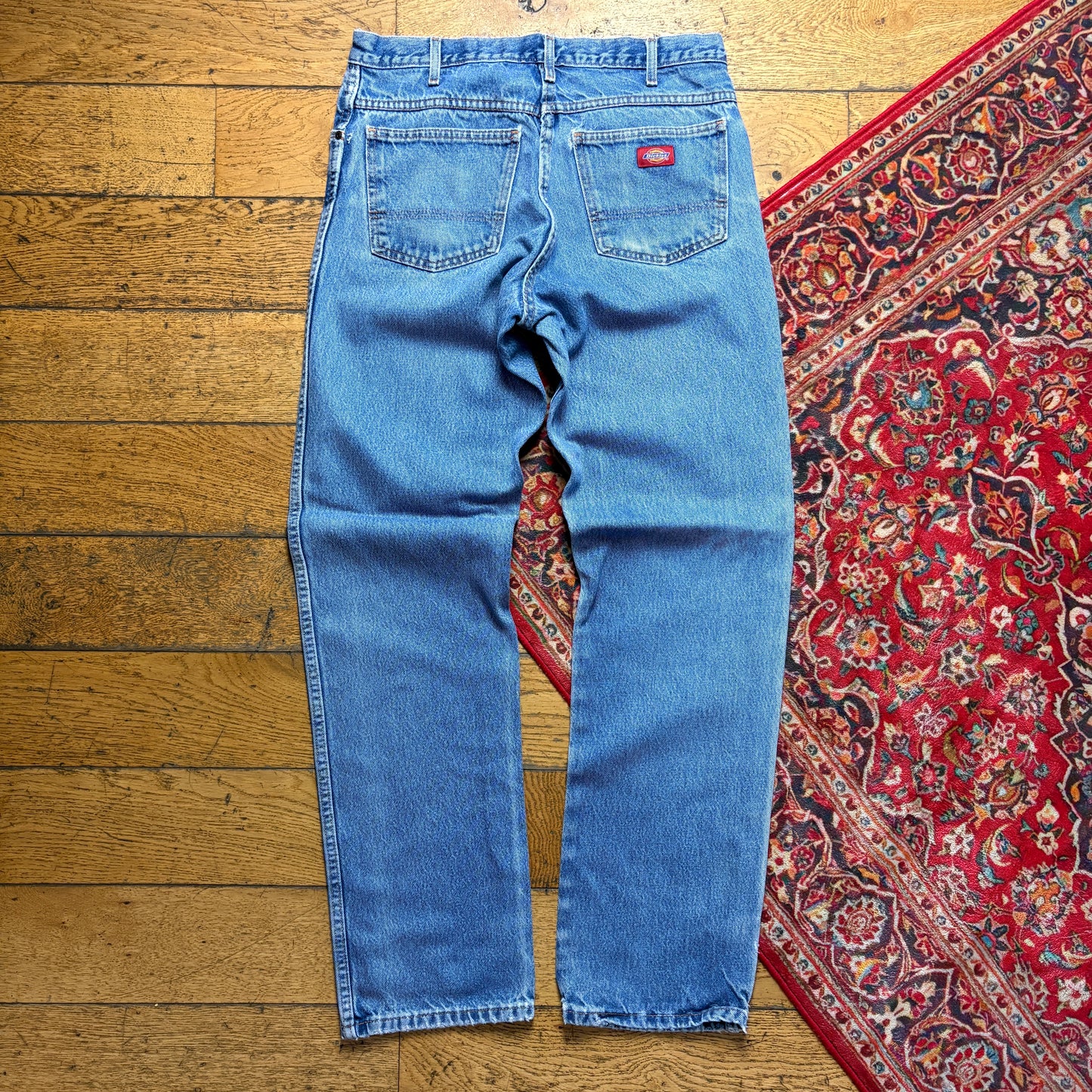 Vintage Dickies Workwear Carpenter Straight Blue Jeans - 33L