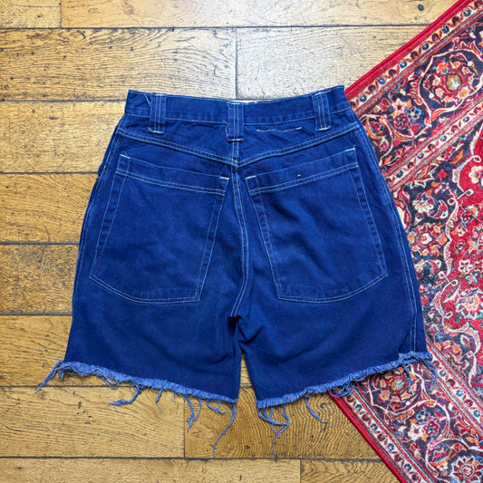 Vintage Blue Baggy Denim Shorts - 28