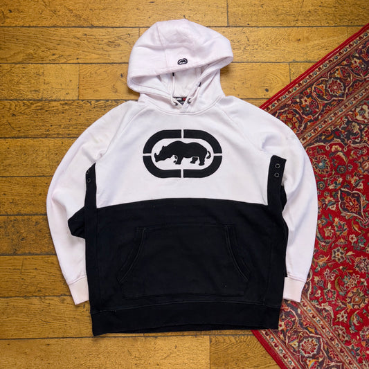 Vintage Ecko Unltd Light Pink Hip Hop Hoodie Embroidered Sweatshirt - 2XL