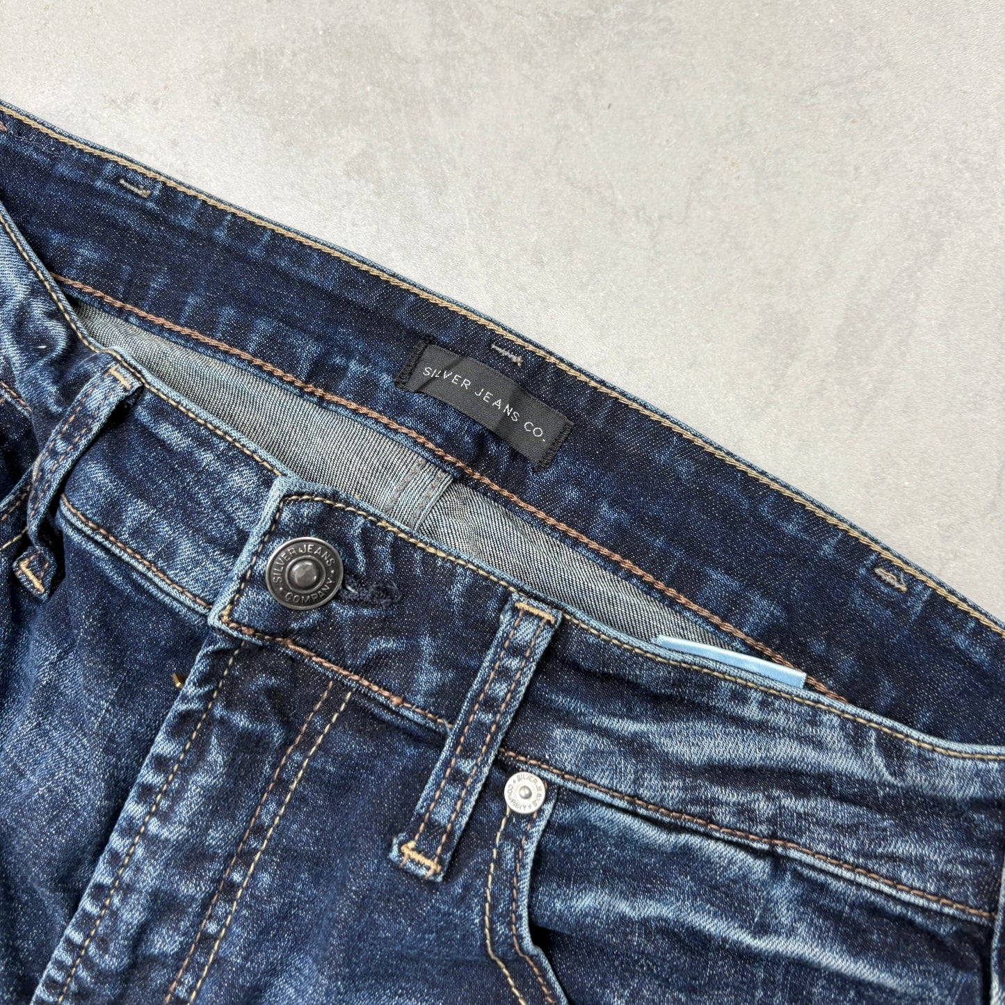 Vintage Embroidered Hip Hop Blue Jeans - 33