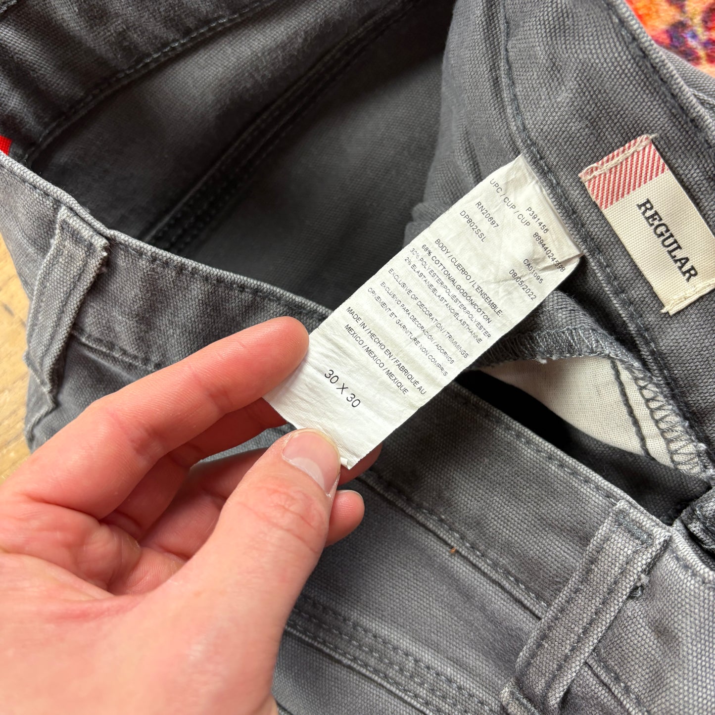 Vintage Dickies Workwear Carpenter Baggy Grey Trousers - 30