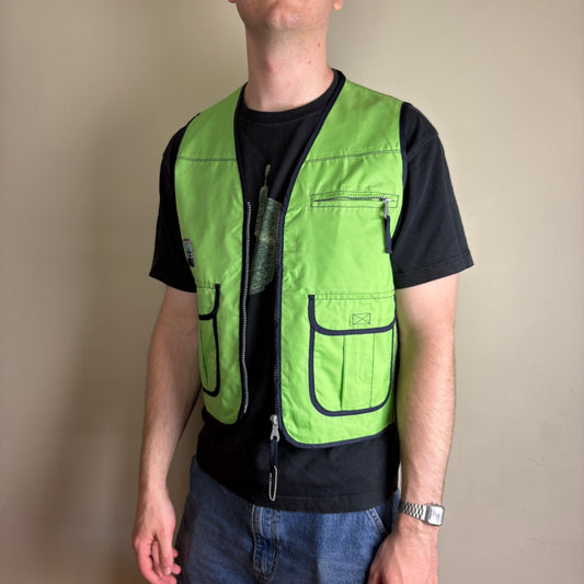 Vintage Green Gilet Vest Gorpcore Jacket - S