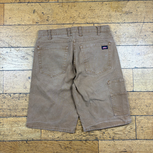Vintage Dickies Workwear Carpenter Brown Baggy Shorts - 32