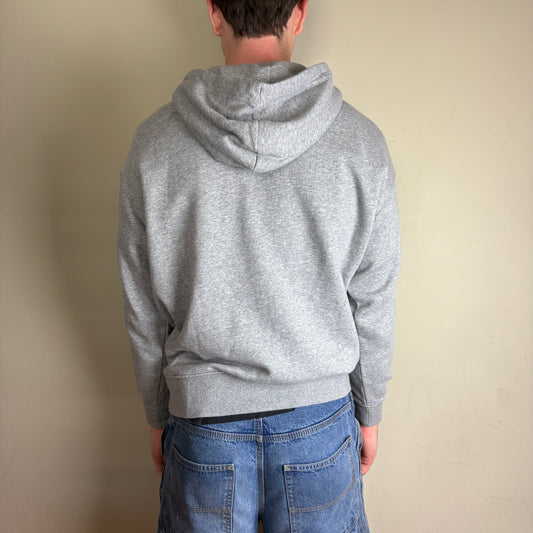 Vintage Nike Centre Swoosh Grey Hoodie Sweatshirt - S