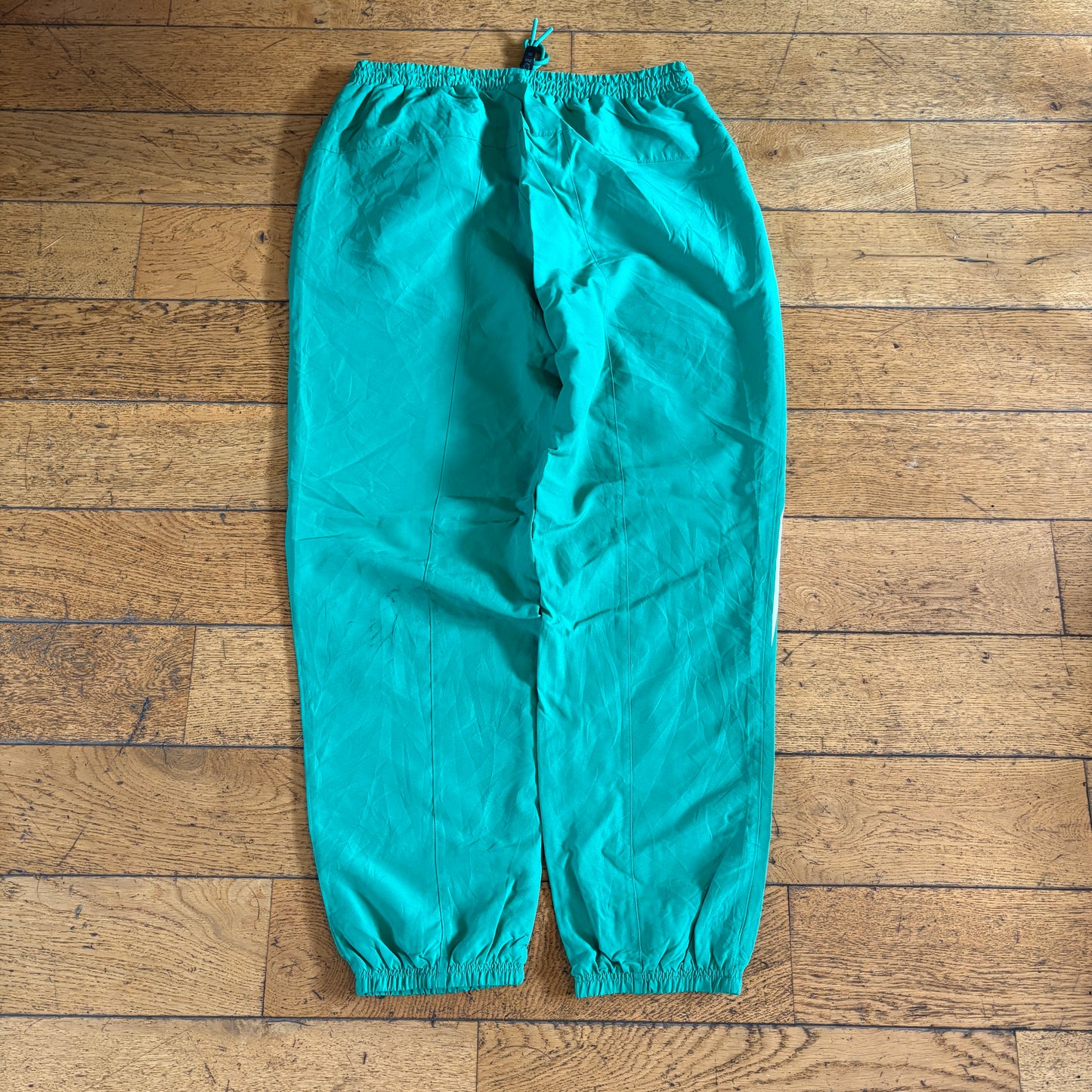 Vintage Adidas Green Baggy Tracksuit Sweatpants Track Pants Bottoms - L