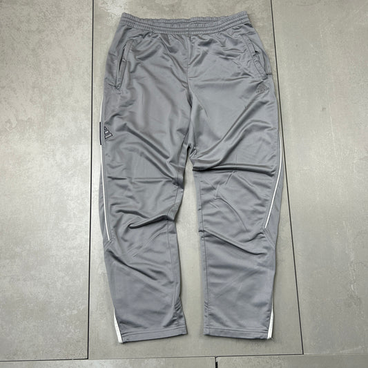 Vintage Adidas Grey Baggy Tracksuit Sweatpants Track Pants Bottoms - L