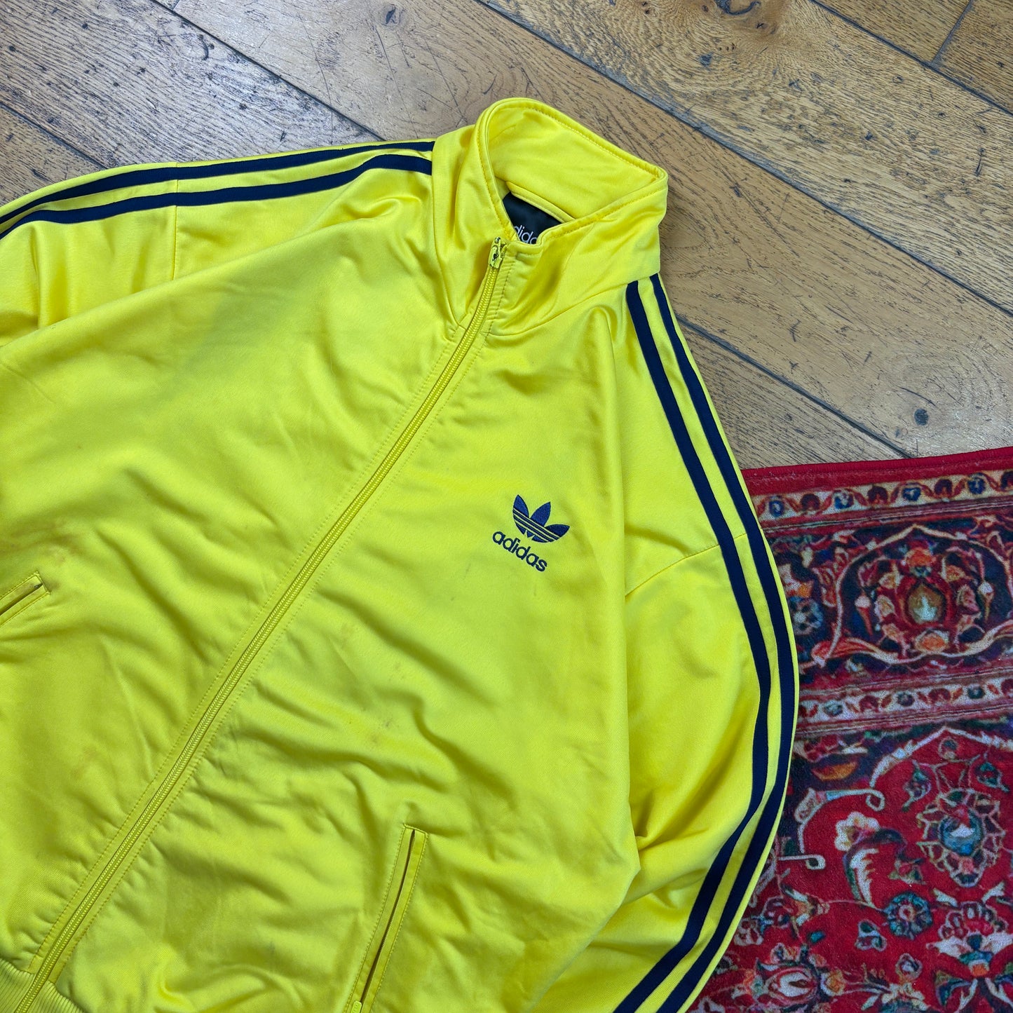 Vintage Adidas Yellow Tracksuit Track Shell Windbreaker Jacket - L