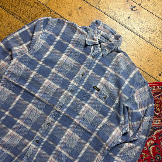 Vintage Wrangler Blue Check Flannel Shirt - L