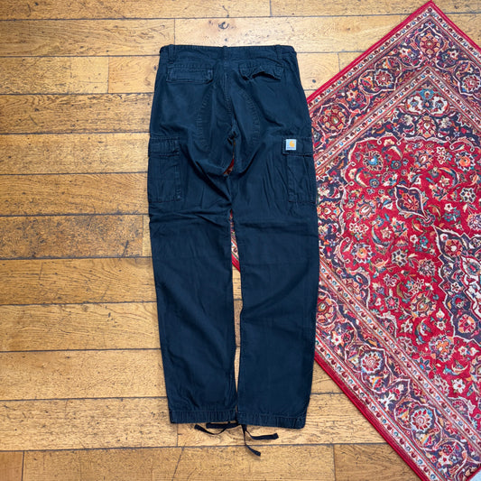 Vintage Carhartt Workwear Cargo Straight Black Trousers - 32L